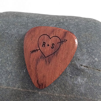 Not on the High Street maria Allen Boutique wooden engraved plectrum